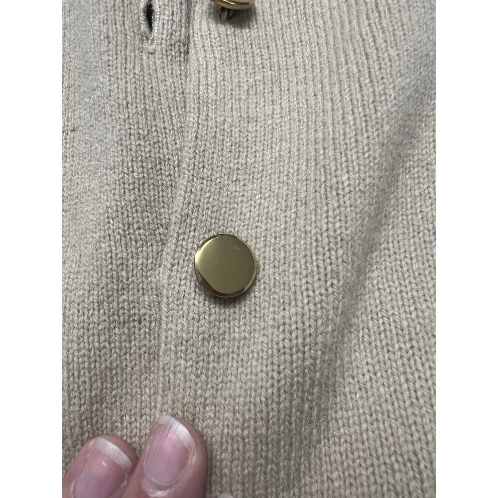 Archie Brown & Son 100% Lambswool Women’s Cardigan Camel Gold Sweater Size 40 - Picture 9 of 16